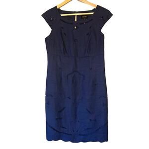Laundry by Shelli‎ Segal Blue Linen Dress Size 4